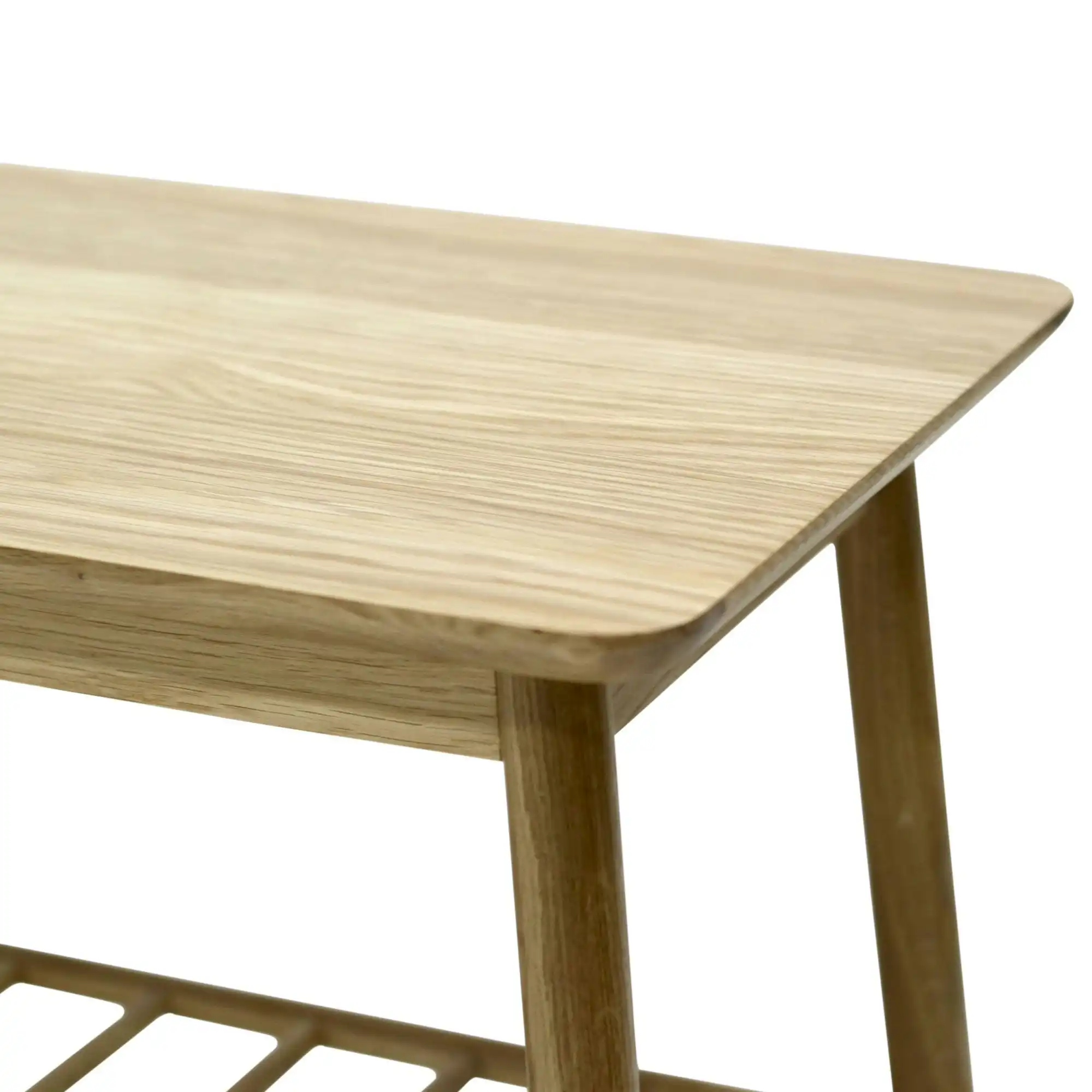 6IXTY Japandi Rectangular Wooden Open Shelf Coffee Table - Natural