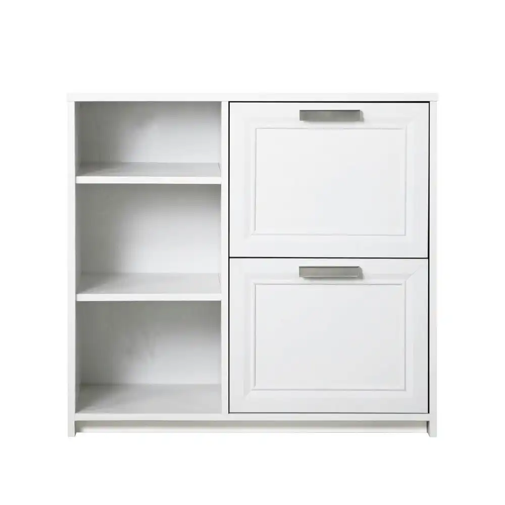 Andy Modern 2-Drawer Office Storage Filling Cabinet - Distressed White
