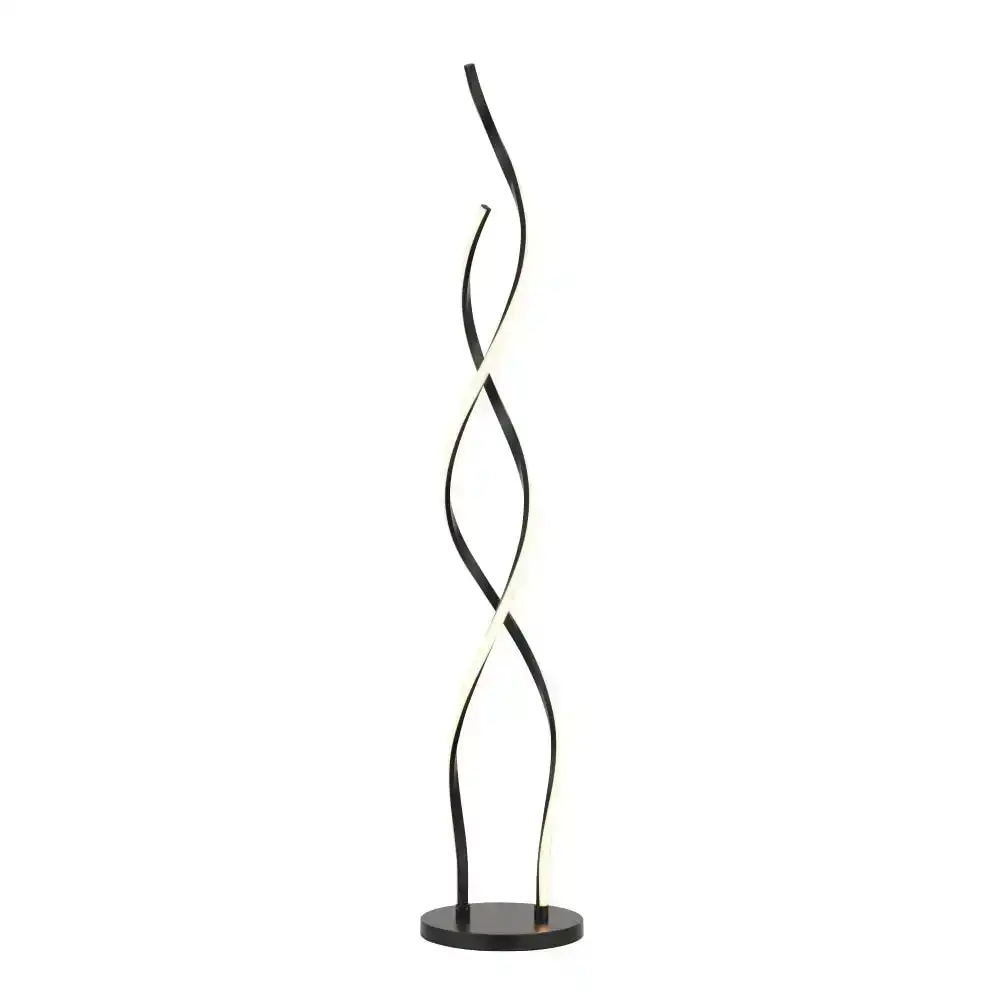 Margaret LED Modern Elegant Spiral Floor Lamp Reading Light - Black