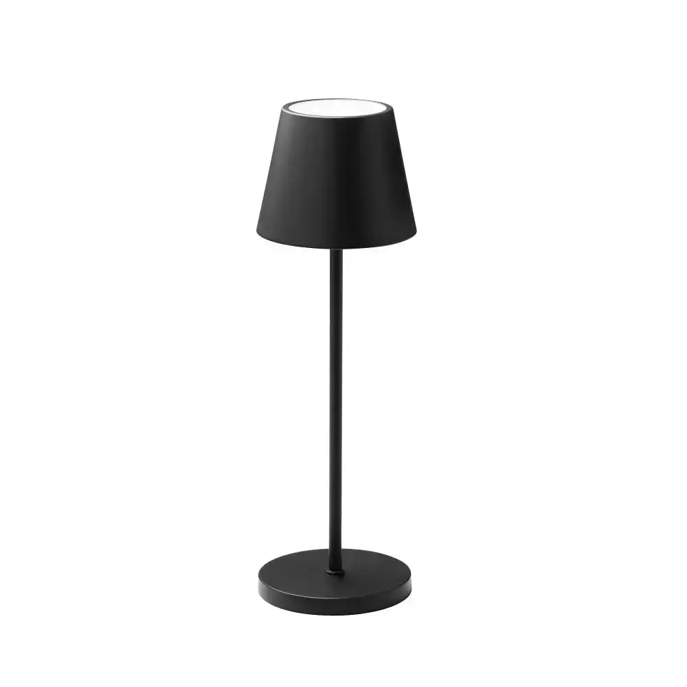Sun Beams Portable RGB LED Table Desk Lamp Light Metal Shade - Black