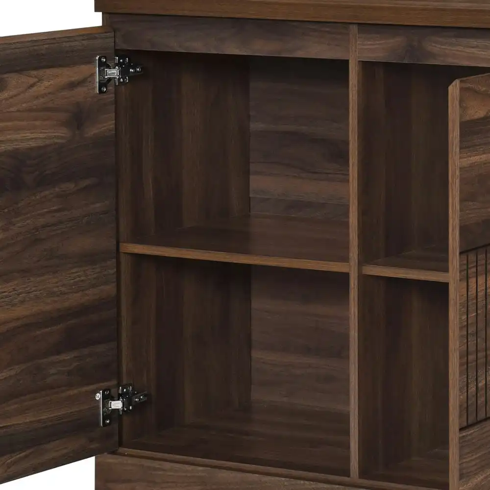 Lola Wooden Sideboard Buffet Unit Storage Cabinet - Walnut