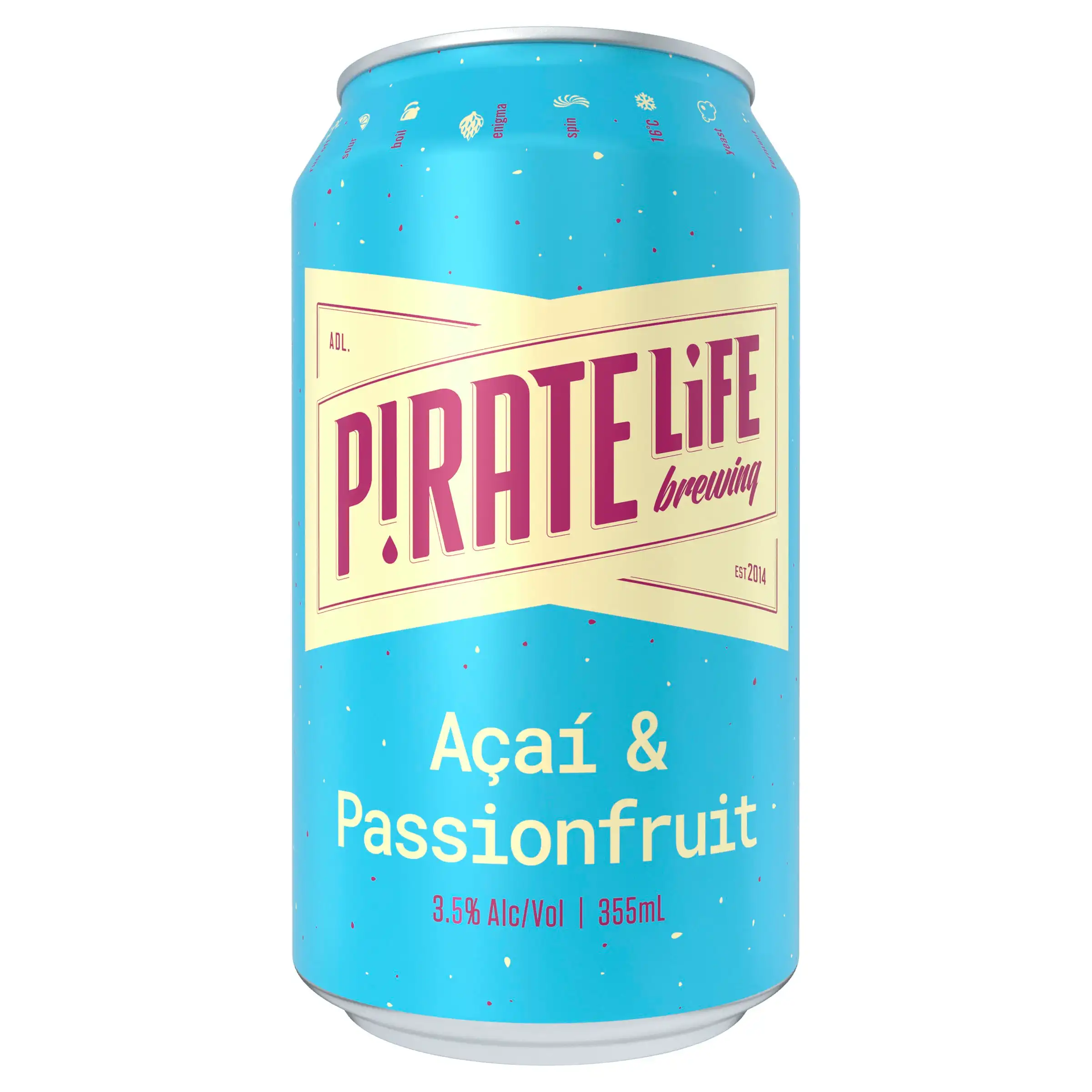 Pirate Life Brewing Acai & Passionfruit Beer Case 16 x 355mL Cans