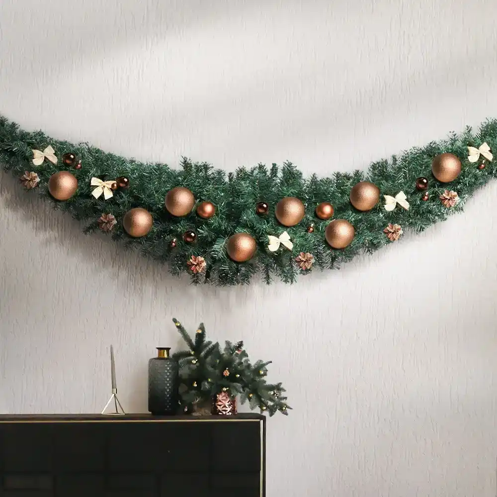Jingle Jollys Christmas Garland 1.8M Xmas Tree Decoration Green