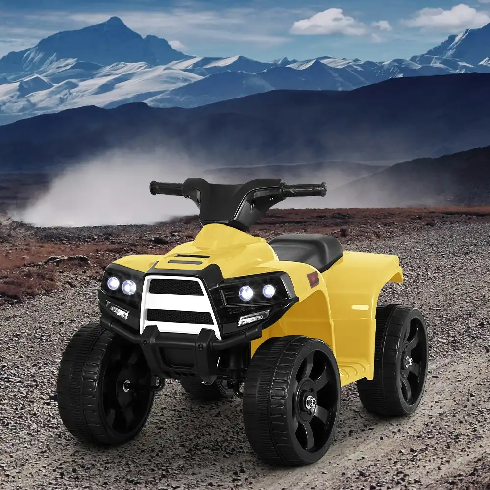 Rigo Kids Ride On Car ATV Quad Motorbike 4 Wheeler Electric Toys Battery Yellow