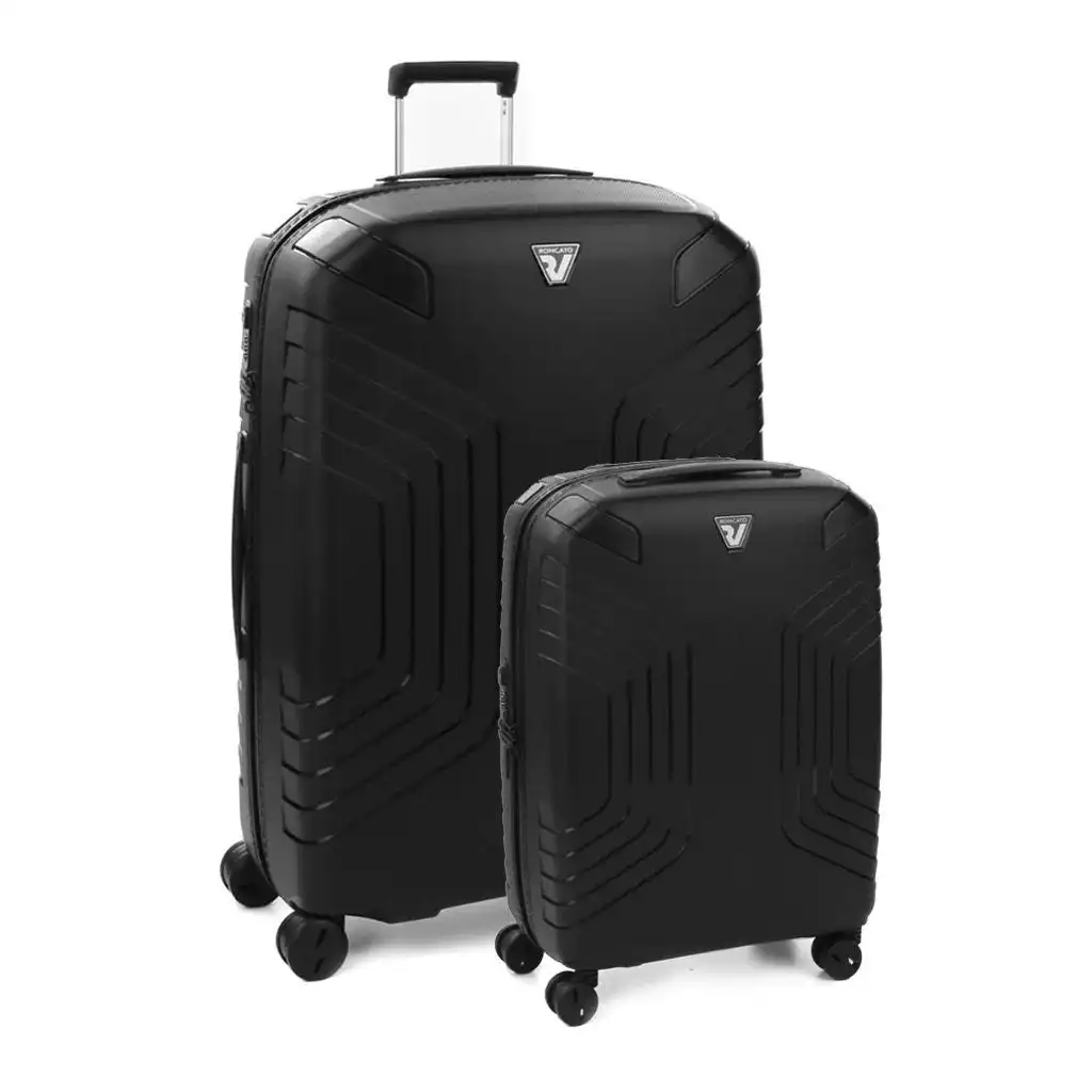 Roncato Ypsilon Hardsided Spinner Suitcase Duo Set - Black