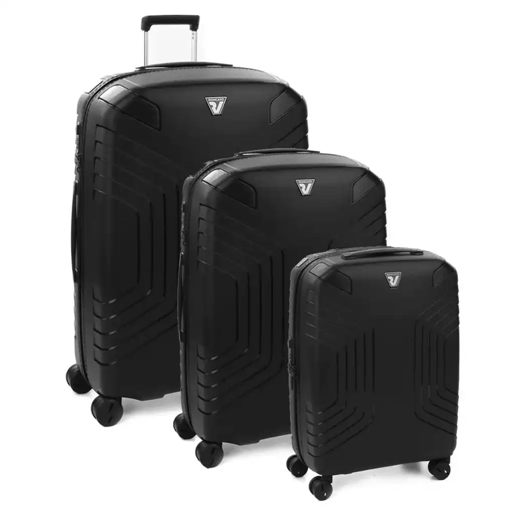 Roncato Ypsilon Hardsided Spinner Suitcase 3pc Set - Black