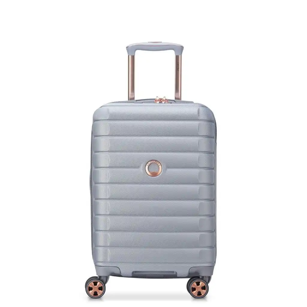 DELSEY Shadow 55cm Expandable Carry On Luggage - Platinum