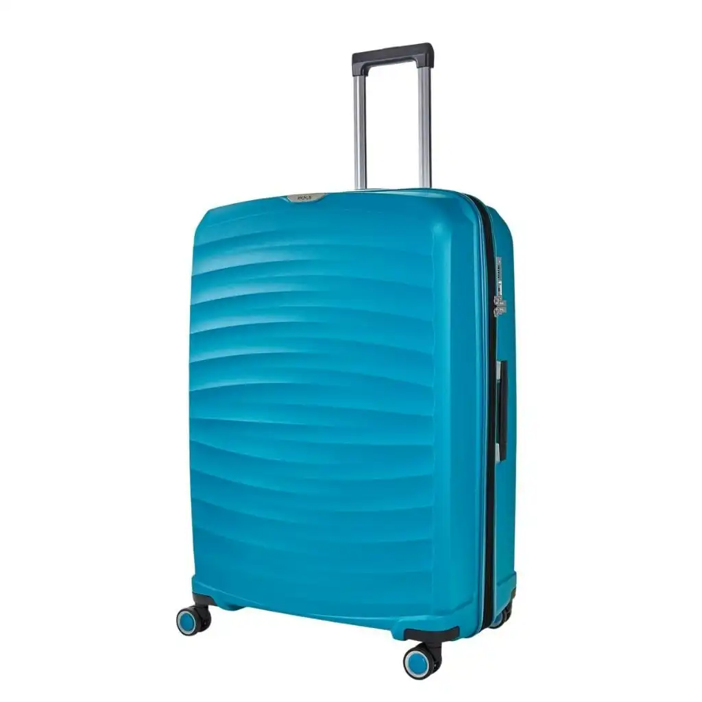 Rock Sunwave 79cm Large Expander Hardsided Luggage - Blue