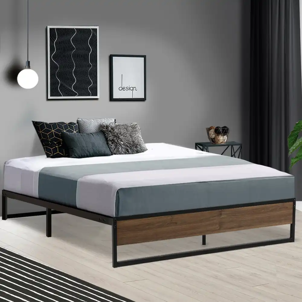 Artiss Bed Frame Metal Frame Bed Base OSLO - Queen