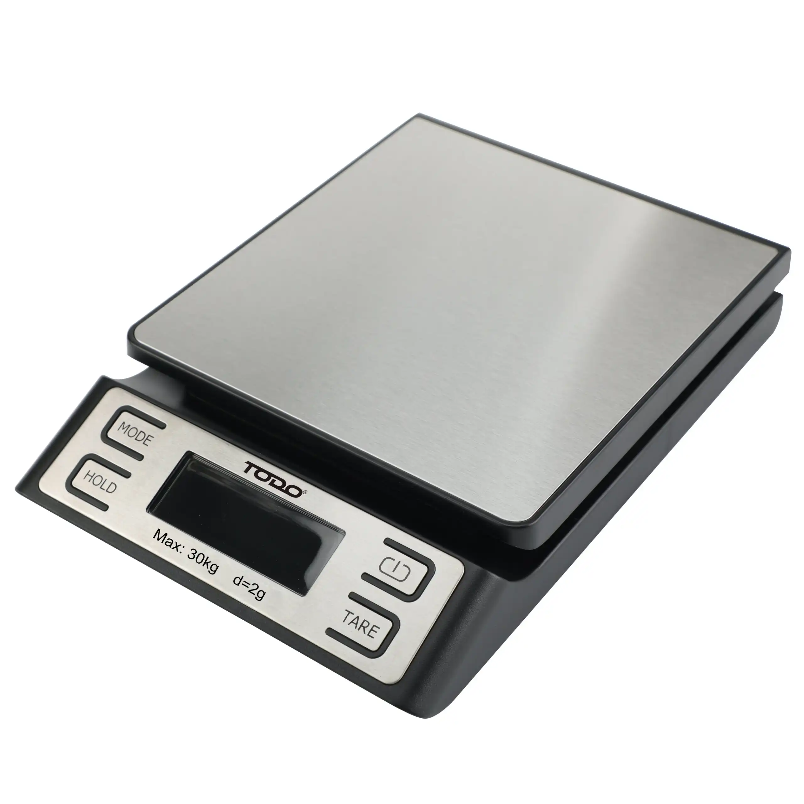 Todo 30Kg Digital Postal Scale Stainless Steel Plate Blue LCD Display Tare Post 2G Graduation