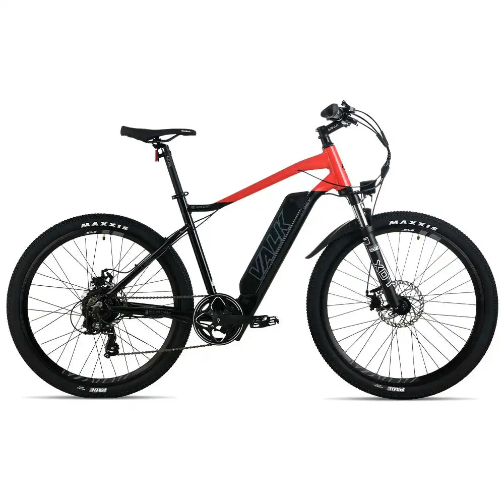 2023 Valk MX7 Electric Bike Medium frame Mountain ebike, Black and Red