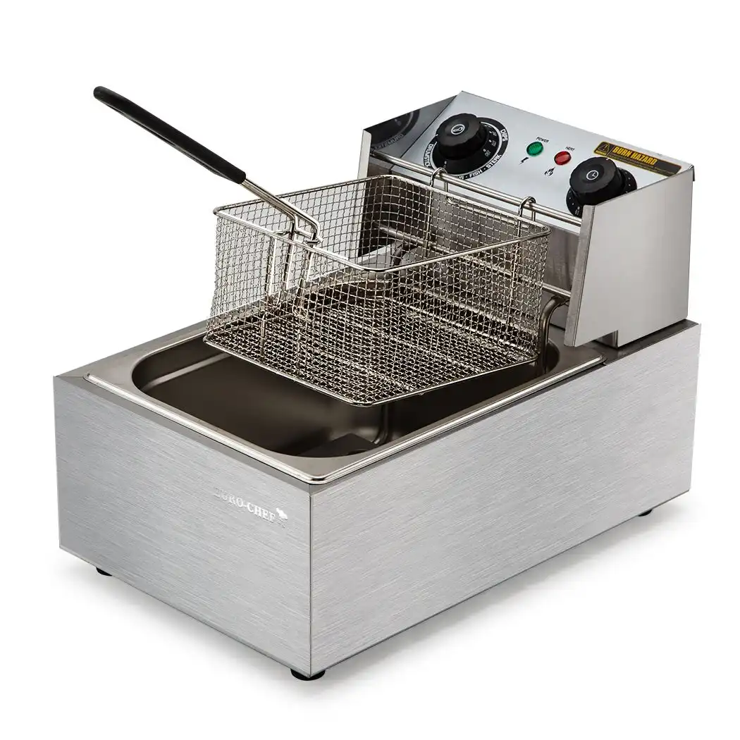 EuroChef 10L Electric Deep Fryer Commercial Single Frying Basket Chip Cooker Fry Scoop