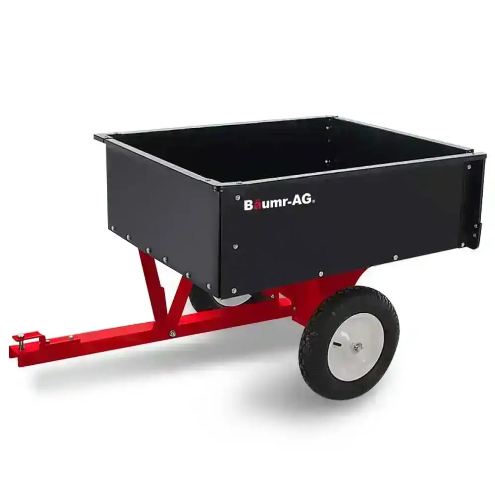 Baumr-AG 270kg Capacity Metal Dump Cart, for Ride on Mower