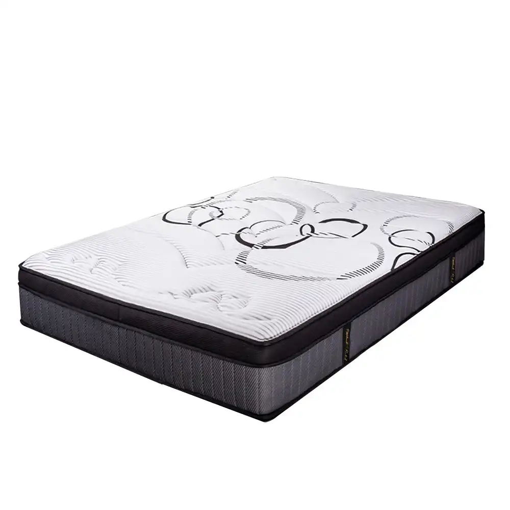 KINGSTON DOUBLE Size Mattress Bed Euro Top Memory Foam Firm Pocket Spring Bedding 34CM