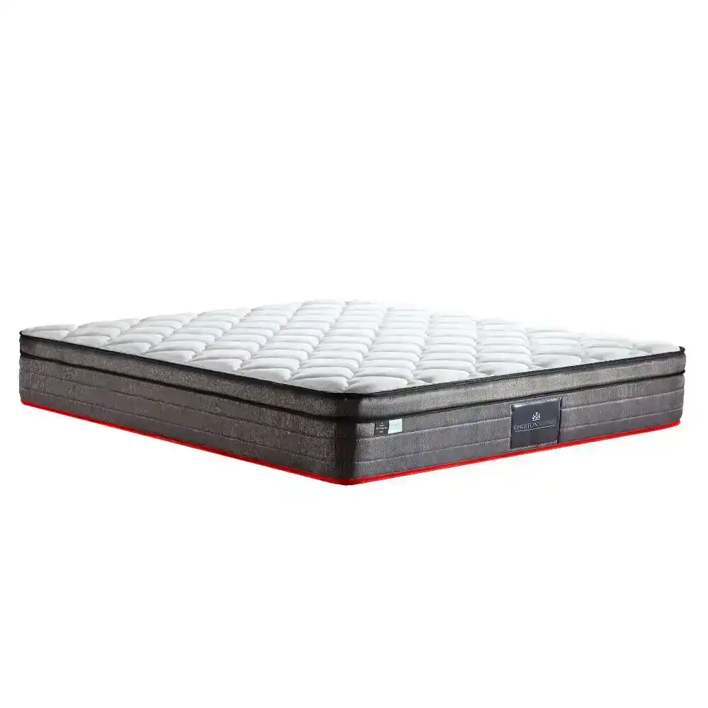 Kingston Slumber QUEEN Size Mattress Firm Bed Euro Top Memory Foam Pocket Spring Bedding 33CM