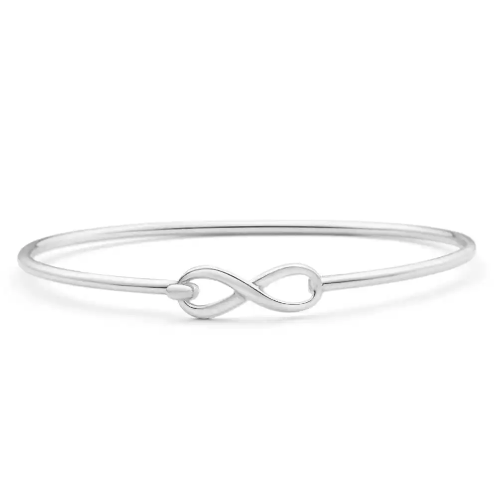 Sterling Silver Infinity 60mm Bangle