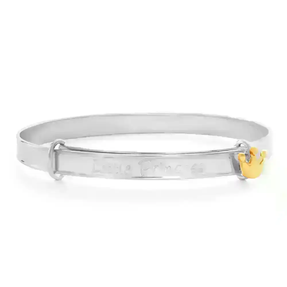 Sterling Silver Little Princess Expandable Baby Bangle