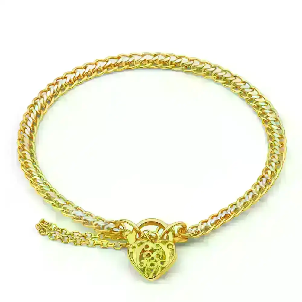 9ct Yellow Gold Copper Filled Fancy Bracelet