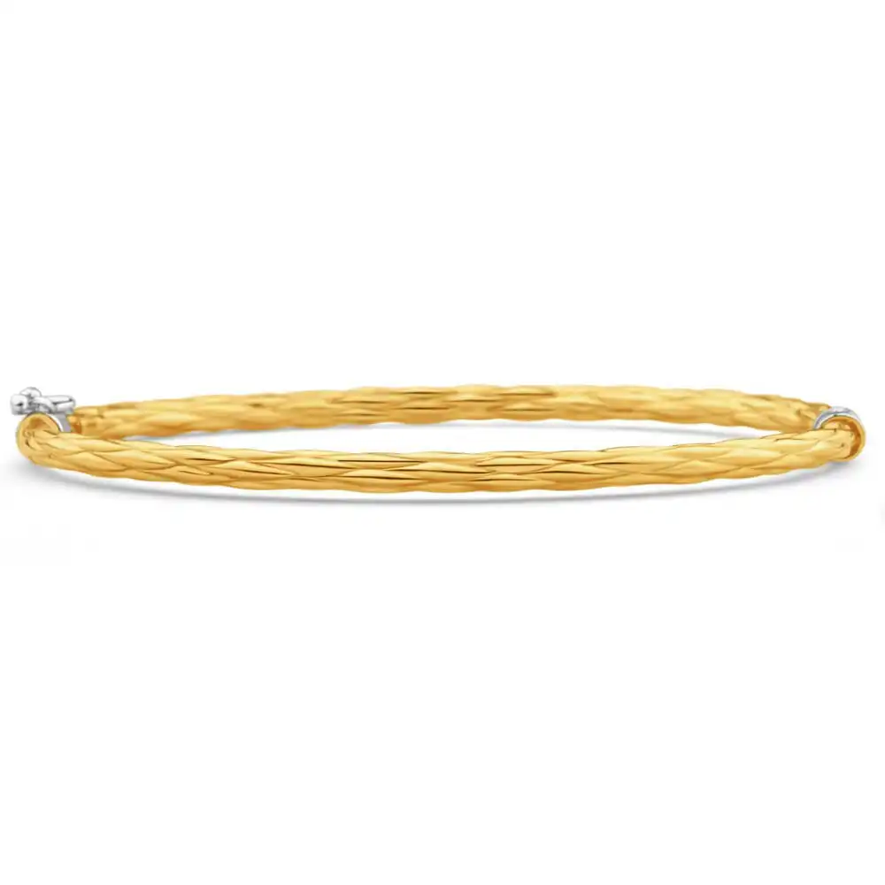 9ct Yellow Gold Silver Filled 60mm Bangle
