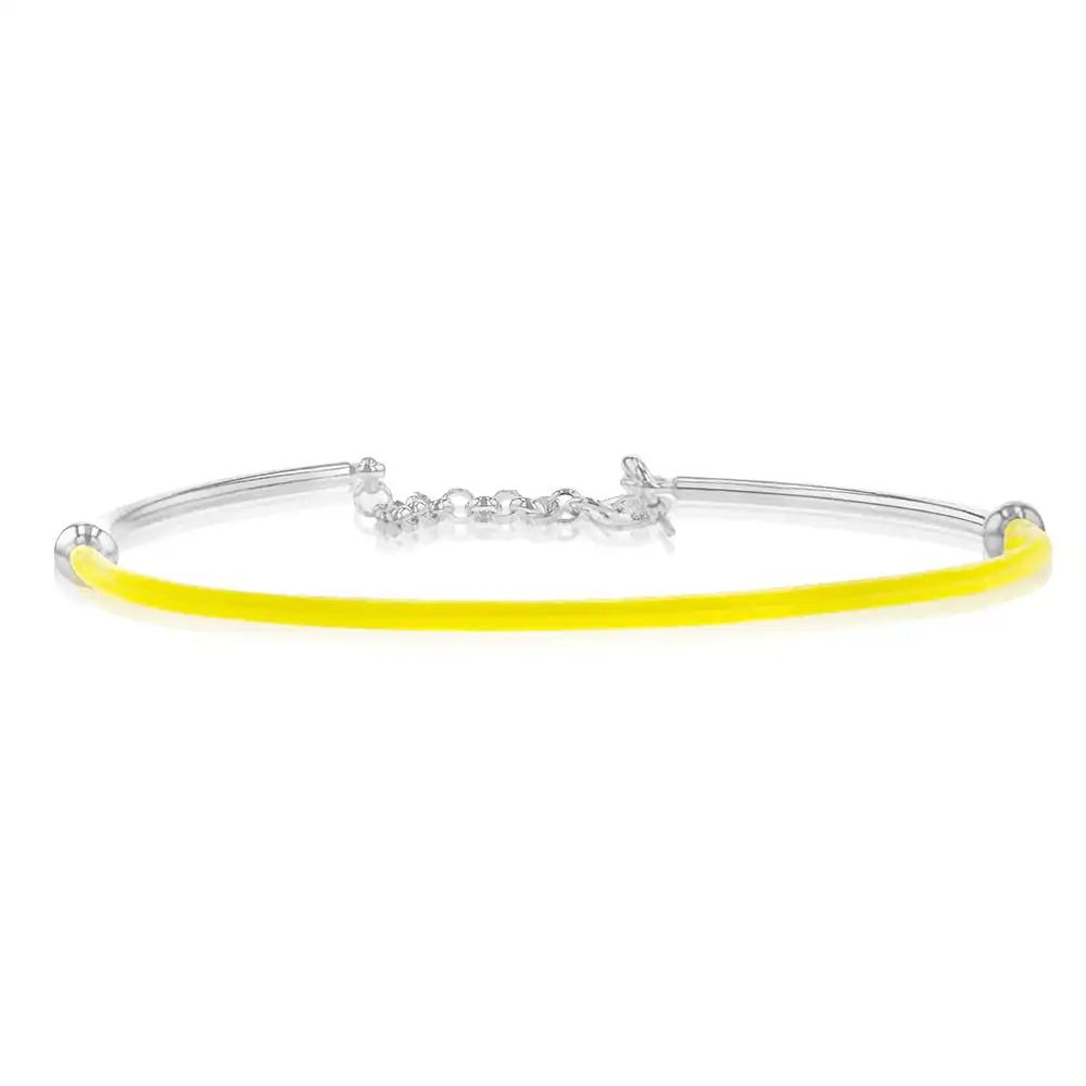 Sterling Silver Bright Yellow Bangle