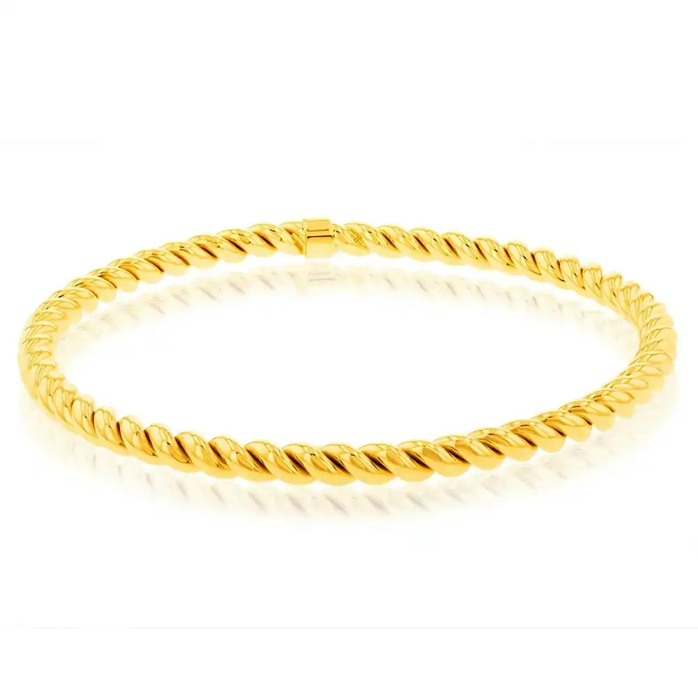 9ct Yellow Gold Silverfilled Fancy Twisted Bracelet