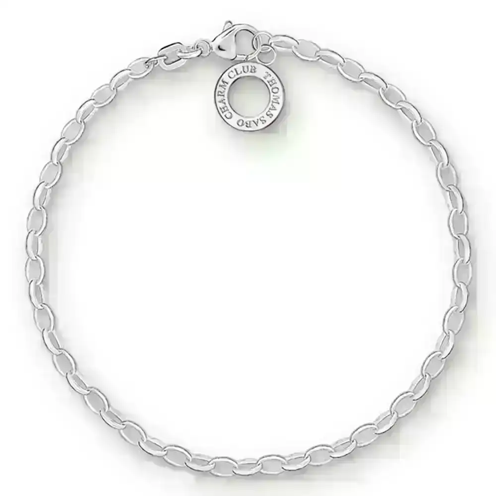 Sterling Silver Thomas Sabo Charm Club Fine belcher Bracelet 18.5cm