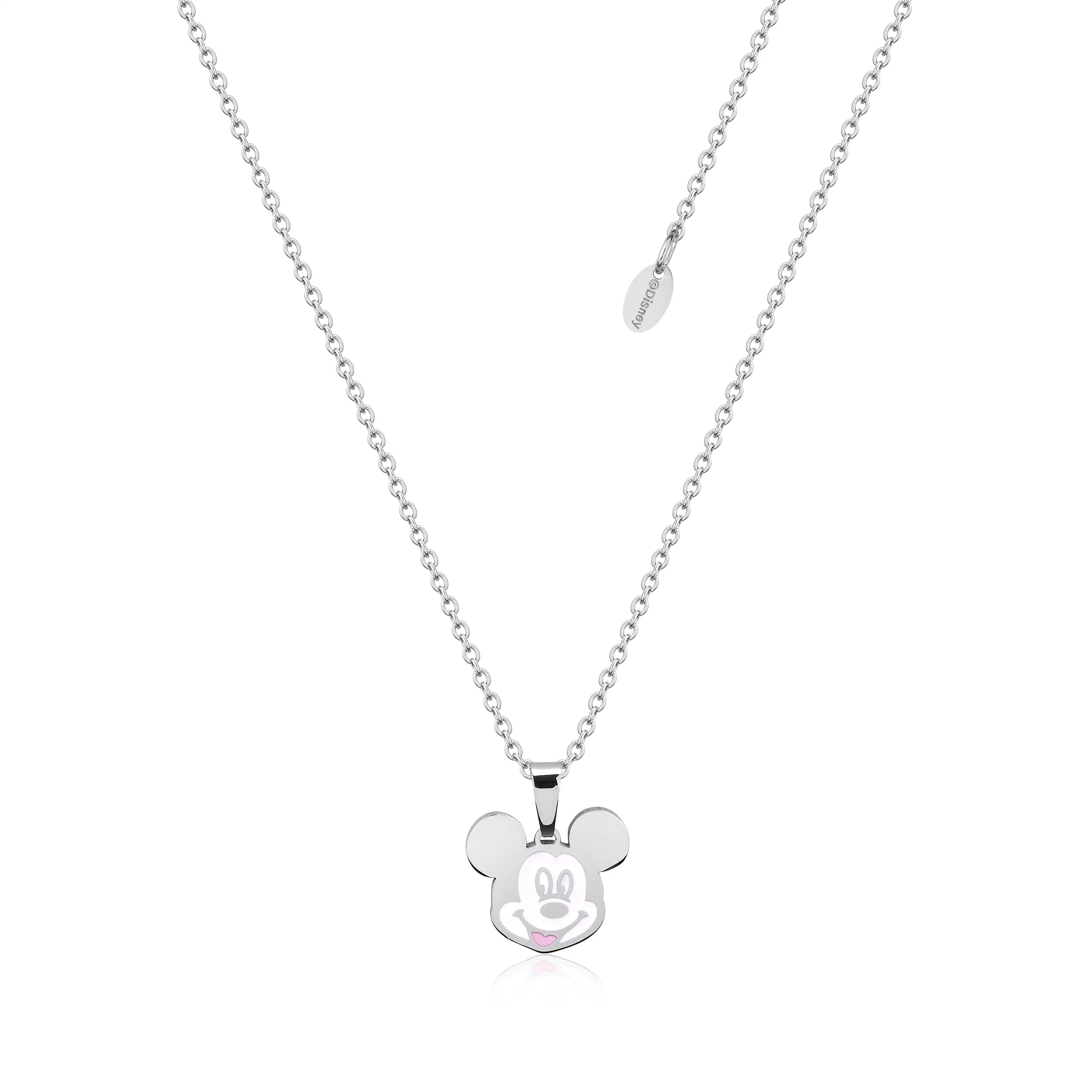 Disney Stainless Steel 47cm Animated Mickey Mouse Pendant on Chain