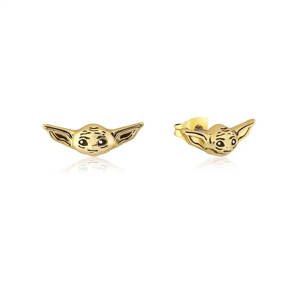 Star Wars Mandalorian The Child Studs Gold Plated