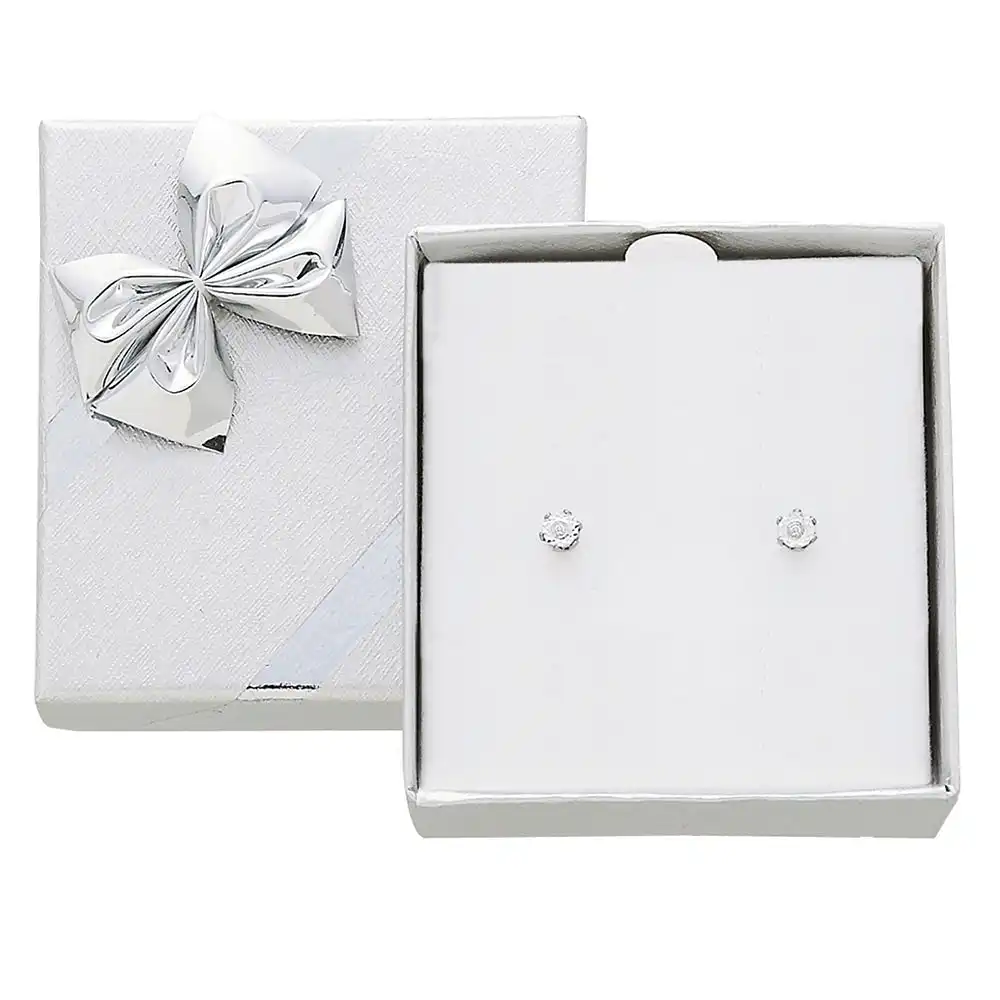 Gift Boxed Hypoallergenic 3mm Diamond Studs