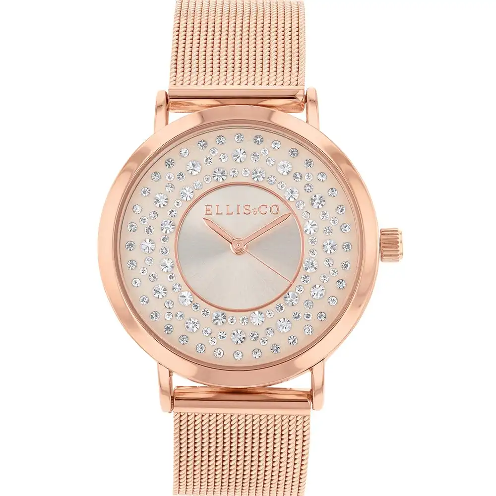 Ellis & Co Rose Gold Plated Womens Watch