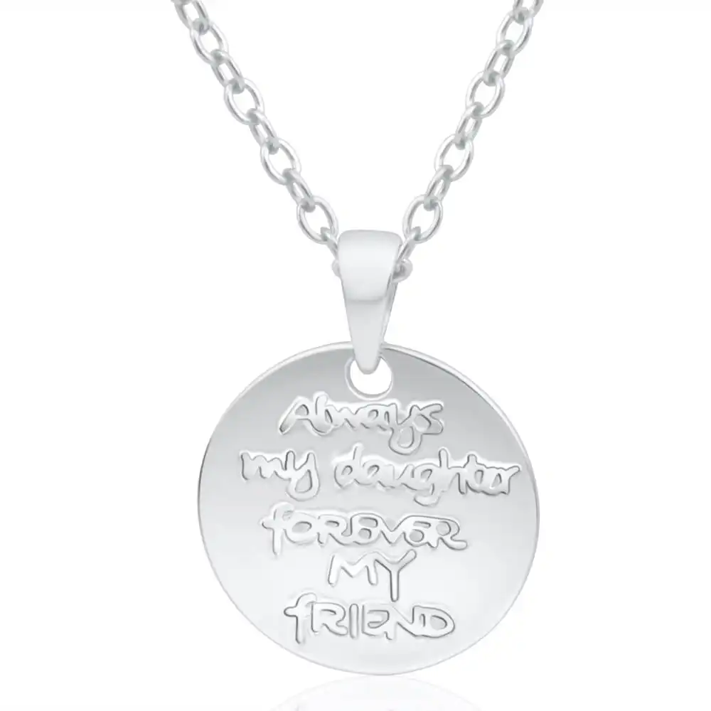 Sterling Silver Disc Daughter Pendant