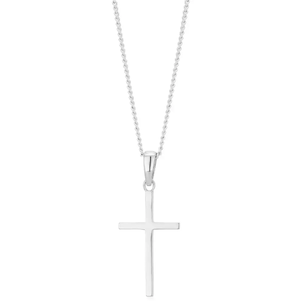 Sterling Silver Plain Cross 25mm Religious Pendant