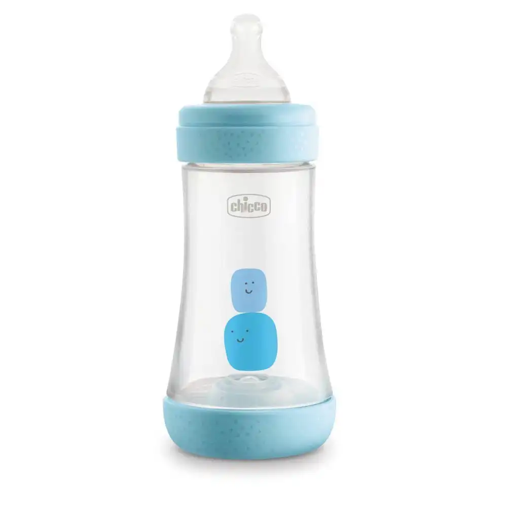 Chicco Bottle: Perfect 5 240ml 2M+ Med Blue