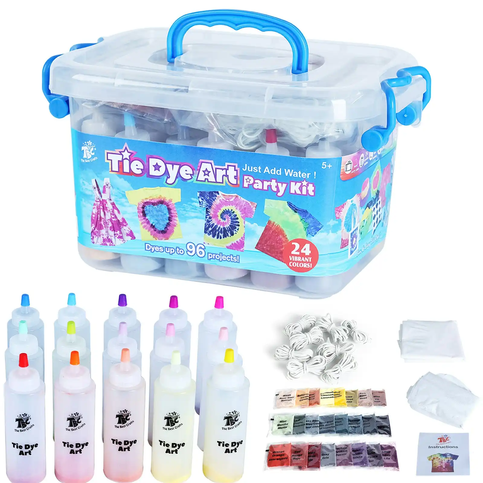 The Best Craft - Tie Dye Party Tub 24-Pack