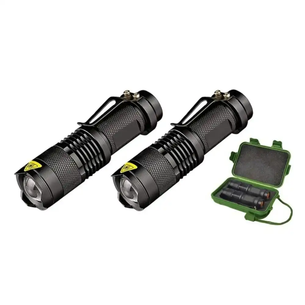 500-Lumen Military Flashlight Set with Carrying Case