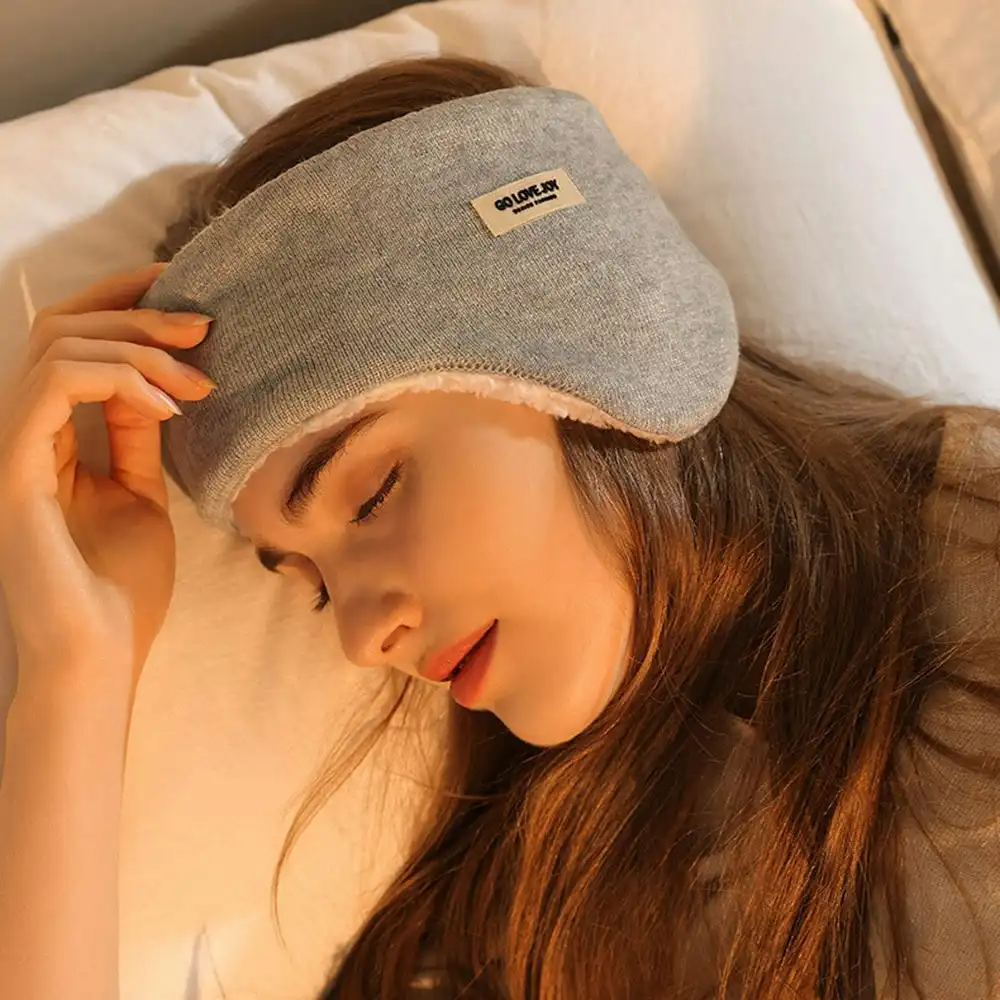Blindfold Ear Muffs Headband and Noise Reduction Earplugs Women Sleep Mask