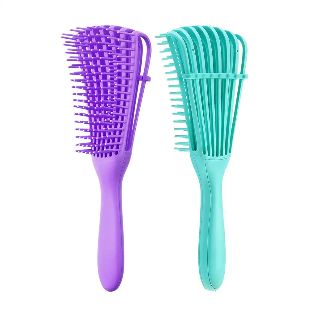 2Pcs Eight Claws Combed Women¡¯s Hairdressing Big Bending Comb Detangling Brush