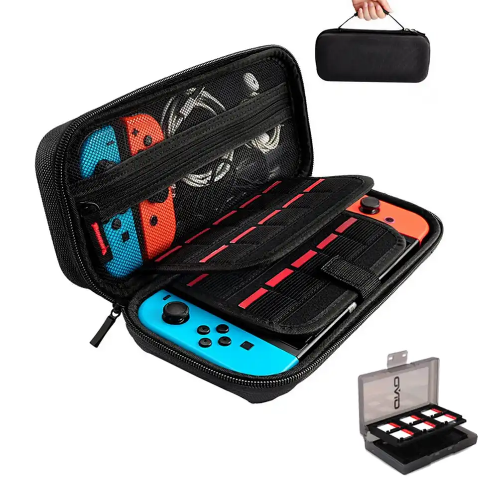 Protective Hard Shell Travel Carrying Case Pouch with a Game Cards Holder Case