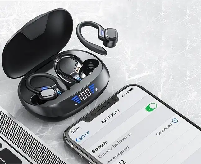 TWS  Wireless Blueteeth Earphones Earbuds HD HiFi Stereo-Black