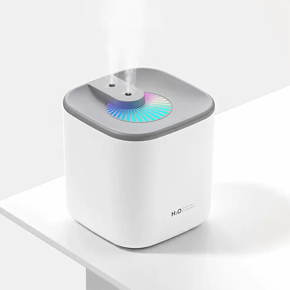 3L Humidifier USB Ultrasonic Double Spray Aroma Diffuser with Light