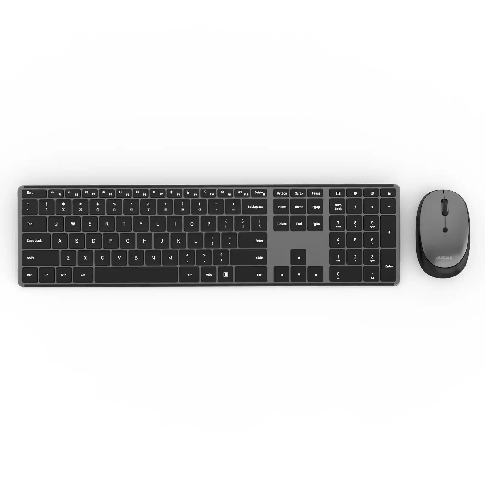 Ausdom KAM200 Wireless Keyboard and Mouse Combo: 2.4Ghz Cordless Silent Keyboard Mouse Set