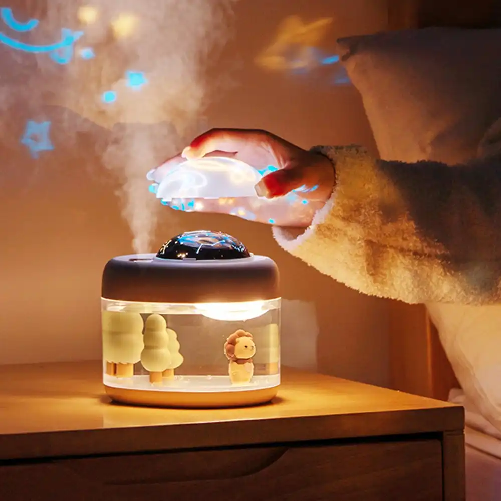 Projection Humidifier Large Capacity USB Desktop Humidifier Atmosphere Light