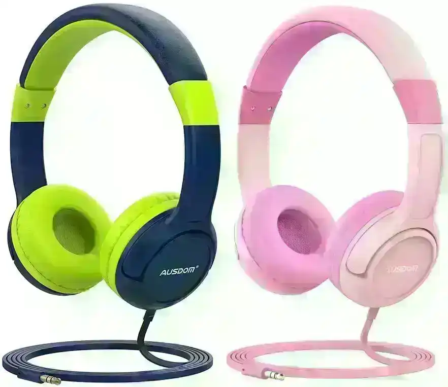 Ausdom K1 Kids Headphones On-Ear Wired Headphones for Children 85dB Volume Limited Hearing