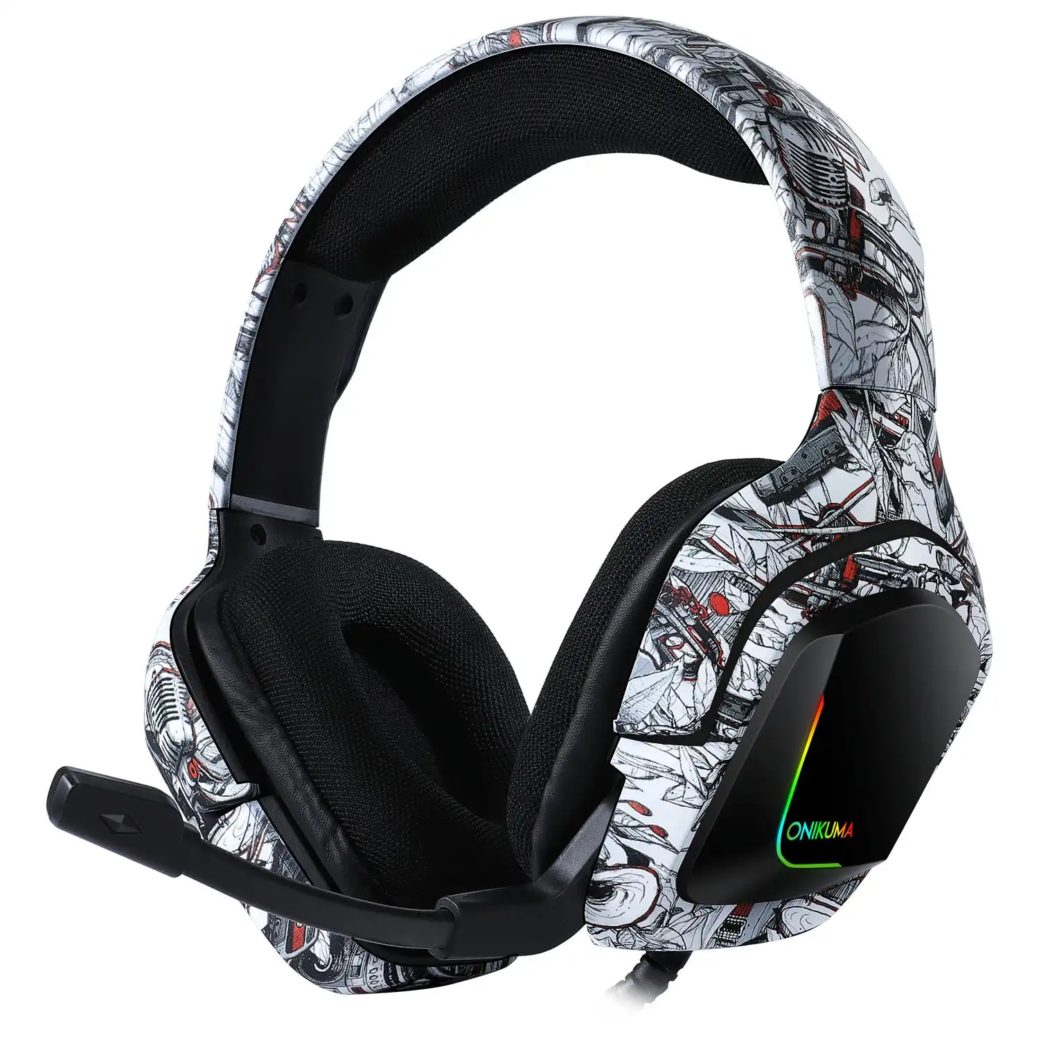 Onikuma K20 Gaming Headset with Surround Sound Headphone with Mic Volume Control