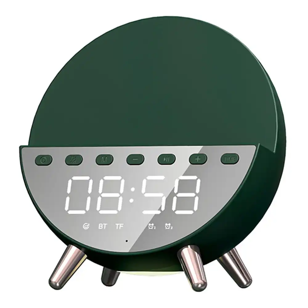 Three-In-One 15 w Wireless Charging Alarm Clock Bluetooth Speaker