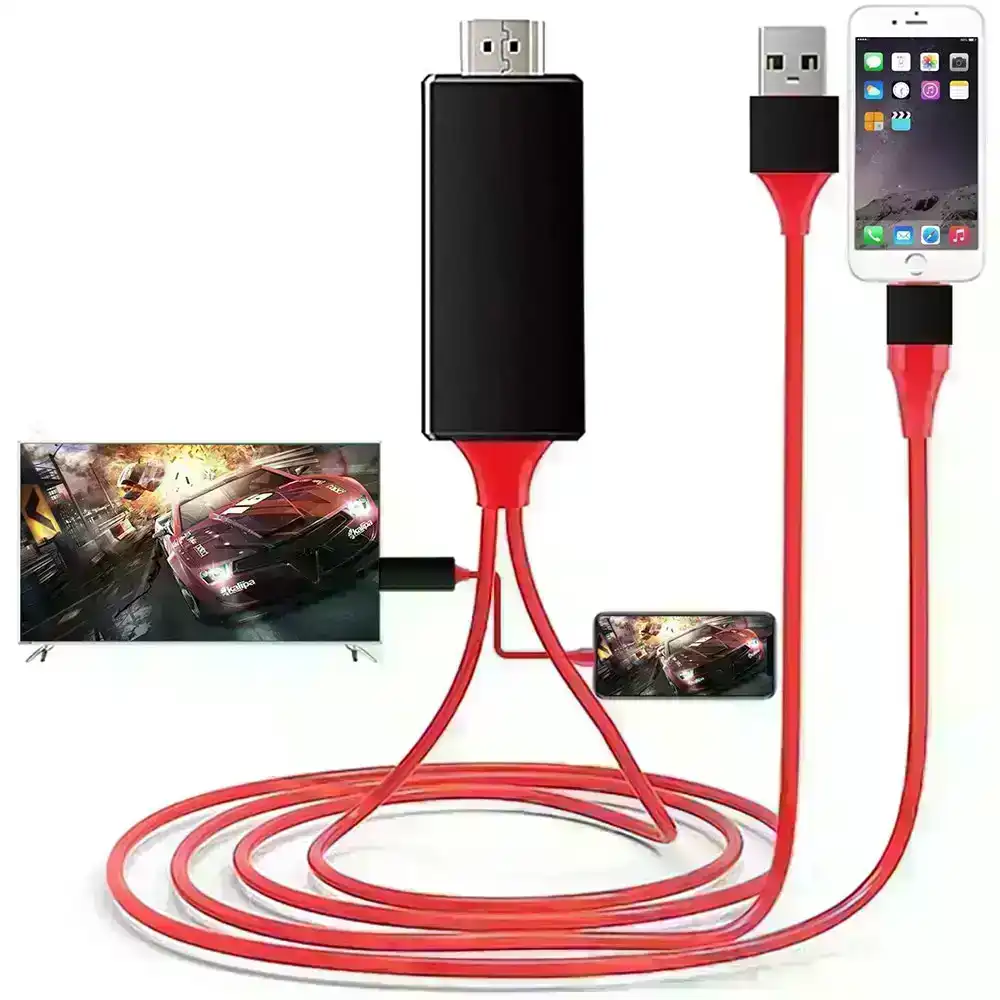 For iPhone to HDMI Digital TV Adapter Cable For iPhone 14 13 12 11 Pro XS iPad