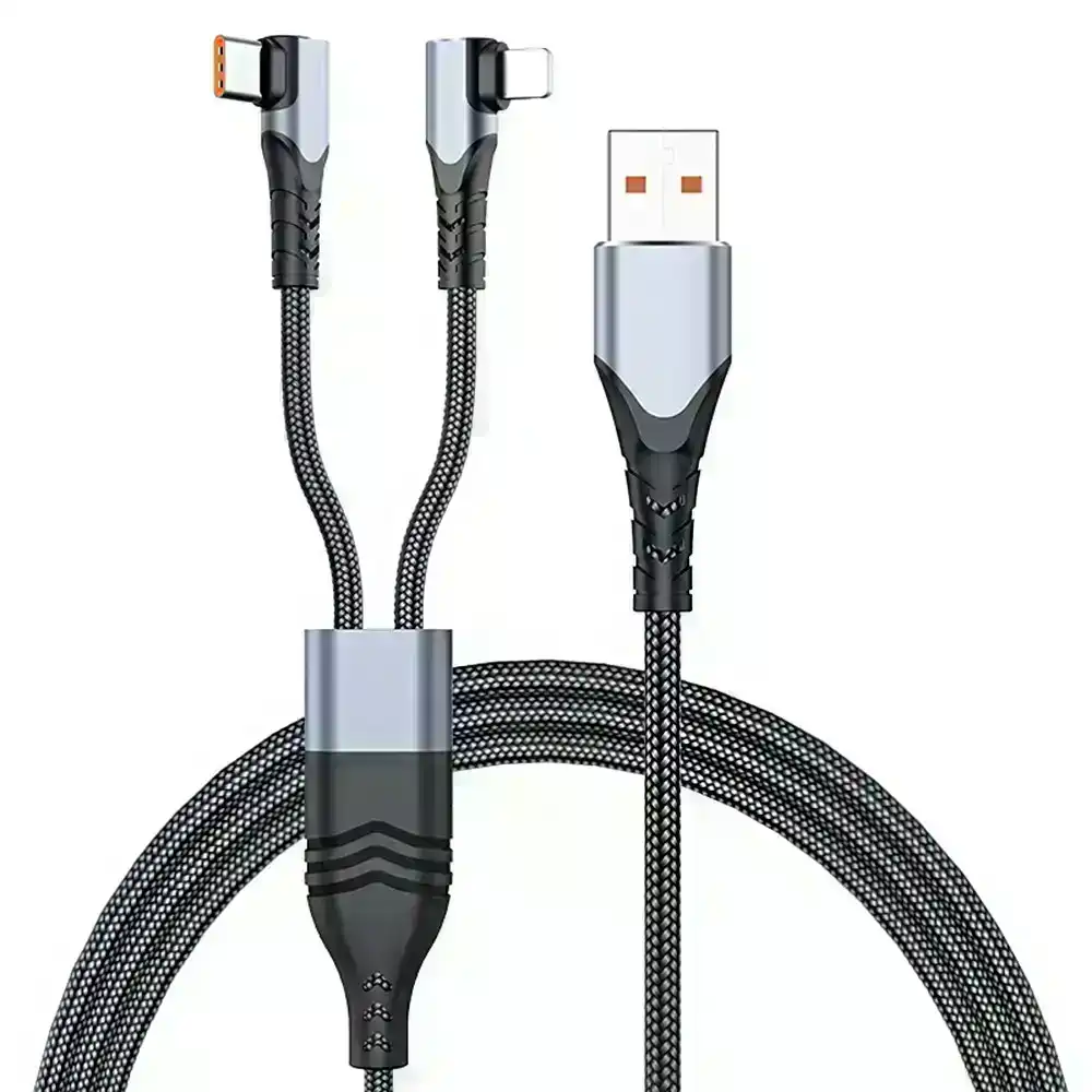 Double Elbow USB C to Type C Date Cable PD 100W Fast Charging Cable