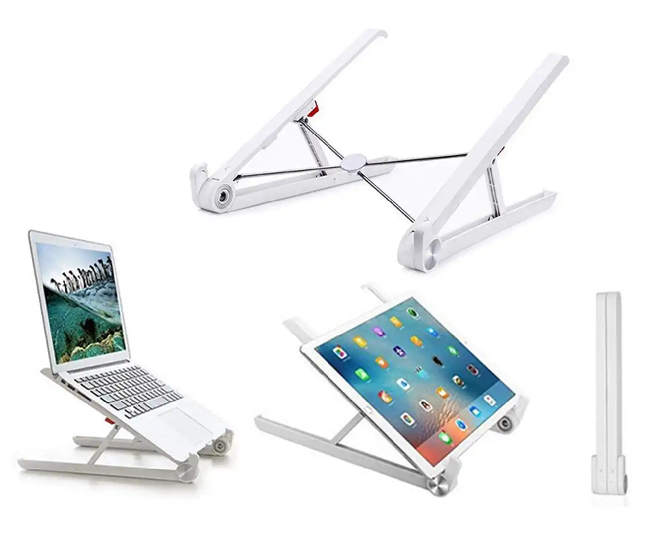 Portable Adjustable Laptop Stand for 11-15.6" Devices-White