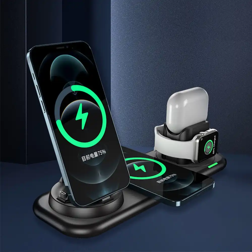 All-In-One Multi-Function Wireless Charger Watch Headphone Stand