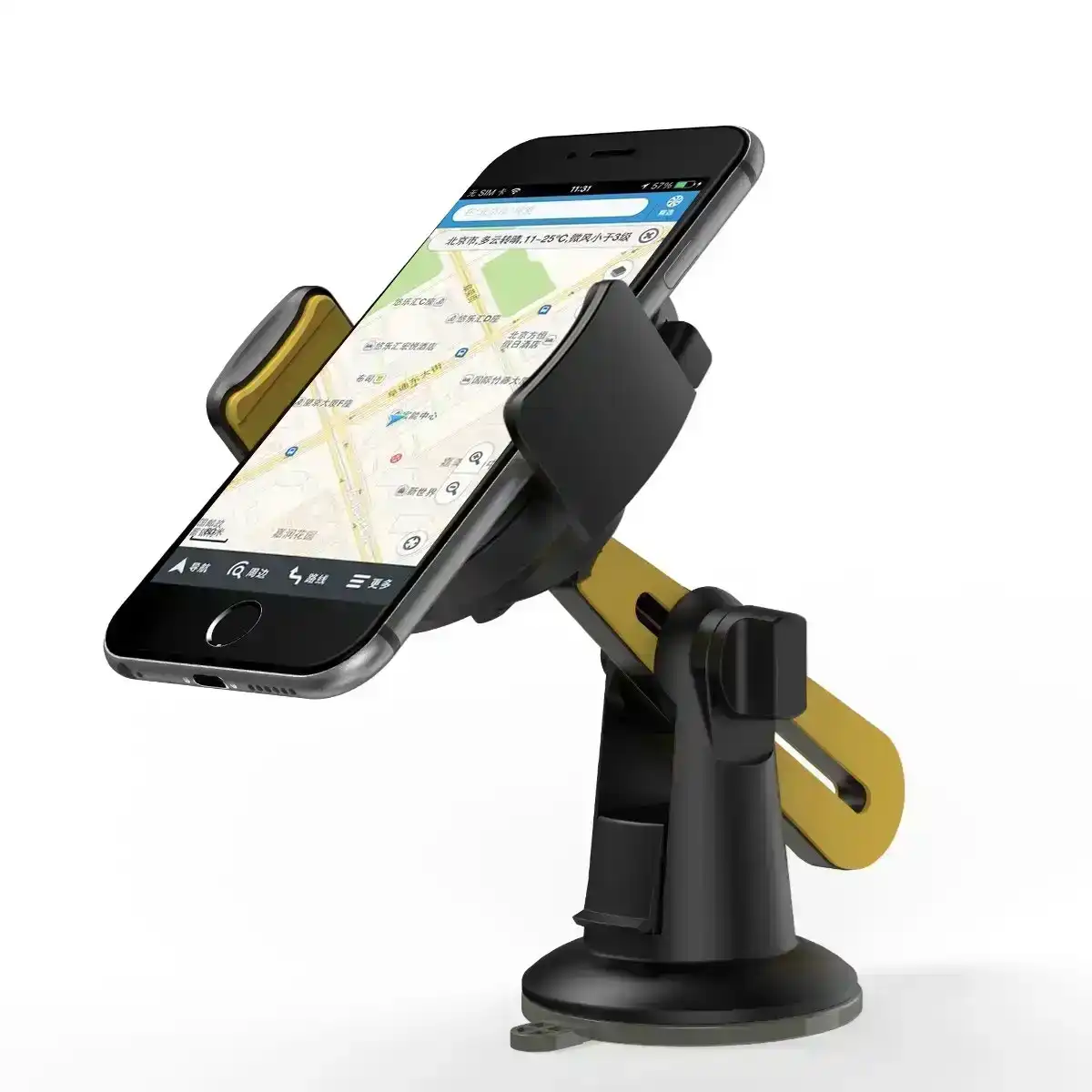 Golf Silicone Suction Cup 360° Car Holder Mount Cradle Stand for Mobile Phone